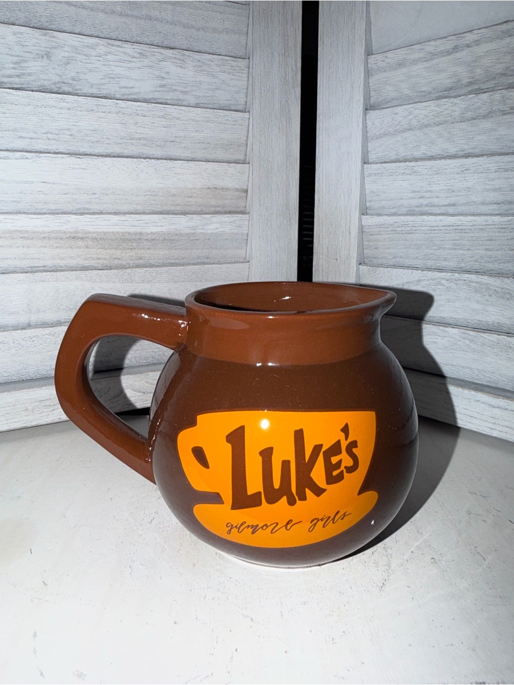 Gilmore Girls Luke's Diner Brown Coffee Pot Shaped Ceramic Coffee Cup Mug